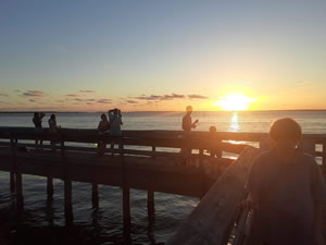 beautiful sunsets at clement taylor park pier